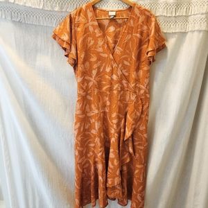 Target A New Day Orange Floral Dress, XXL